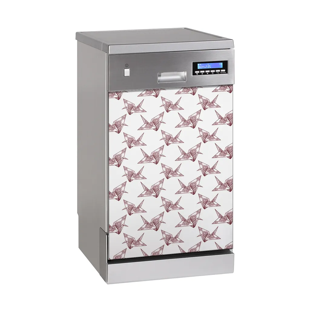 Geschirrspüle Magnet für Spülmaschine Magnetmatte Küche Magnete Dekorative 45x70 cm - Vögel Origami